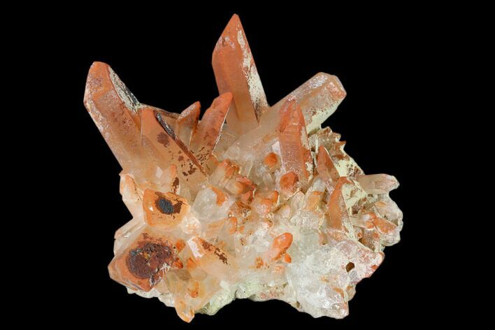 Natural, Red Quartz Crystal Cluster - Morocco #137464